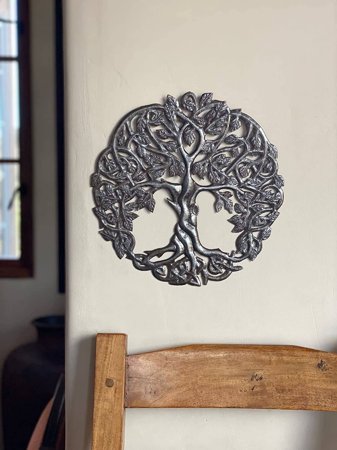 Metal Wall Art, Haitian Tree of Life Home Decor Plaques 11" Incoor Outdoor Living Room