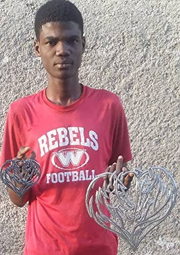 11" x 11.75" Horse Heart, Western Metal Wall Decor, Recycled