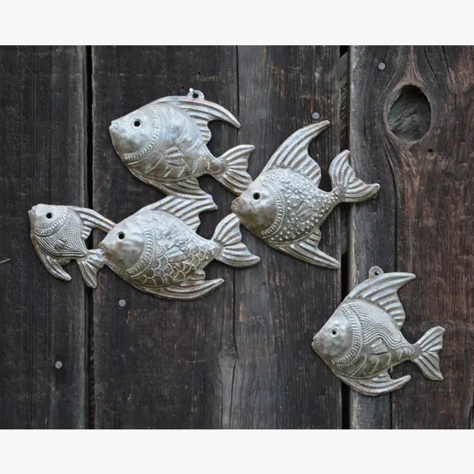 Small Decorative Fish, Metal Wall Hanging 14" x 8"