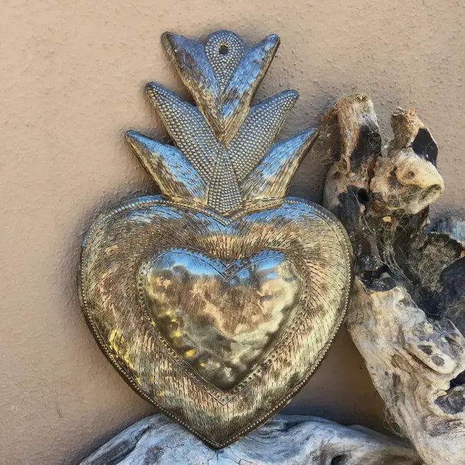 Heart, Inspirational Wall Decor, Handmade Haiti 6" x 8.5"