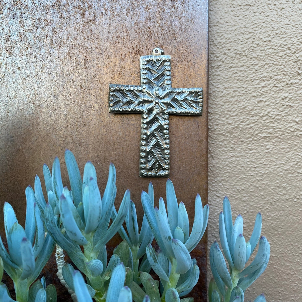 3.5" x 2 3/4" Milagro Crosses, Set 3, Religious Décor 