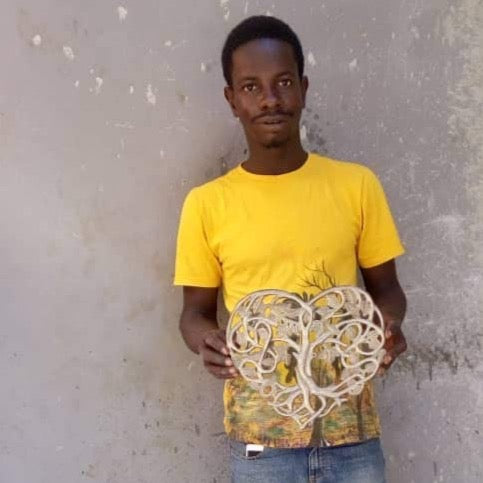 Tree of Life Heart, Metal Art, Haiti Fair-trade 14.25"