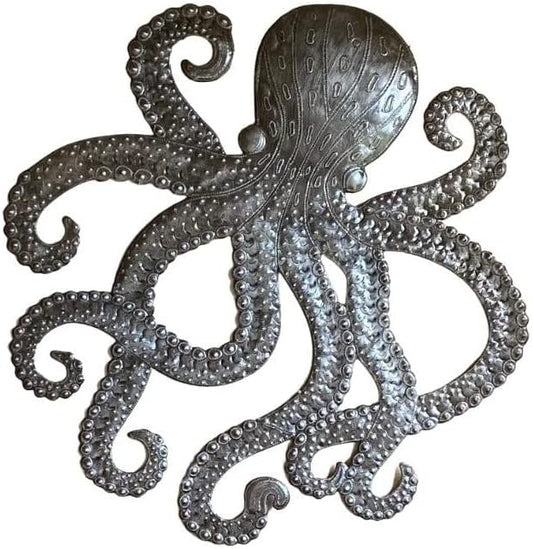 Handcrafted Octopus Sea Wall Hanging Art, Nautical Theme 23" Indoor Outdoor