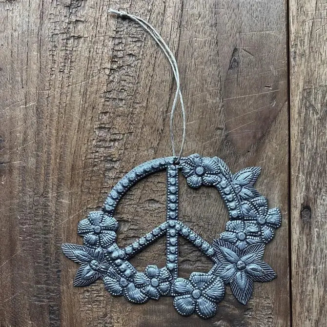 Mini Peace Ornament, 4" x 3"