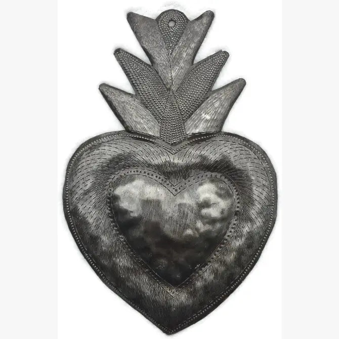 Heart, Inspirational Wall Decor, Handmade Haiti 6" x 8.5"