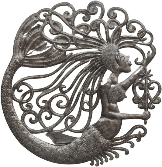 Limited Edition, Mermaid Sea Life Collection, Handmade in Haiti, Unique Wall Hanging Sculptures