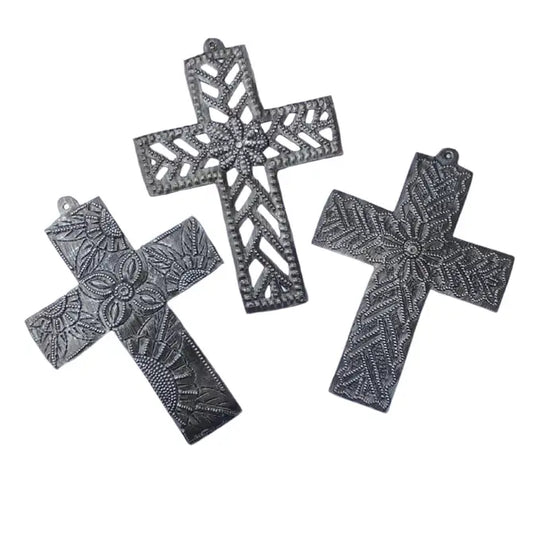 3.5" x 2 3/4" Milagro Crosses, Set 3, Religious Décor  