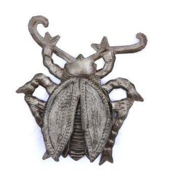 Garden Beetle Metal Art, Decorative Wall Hanging Art 5.5"