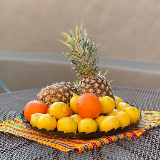 16" Metal Fruit Bowl, Mermaid Design, Nautical Home Decor