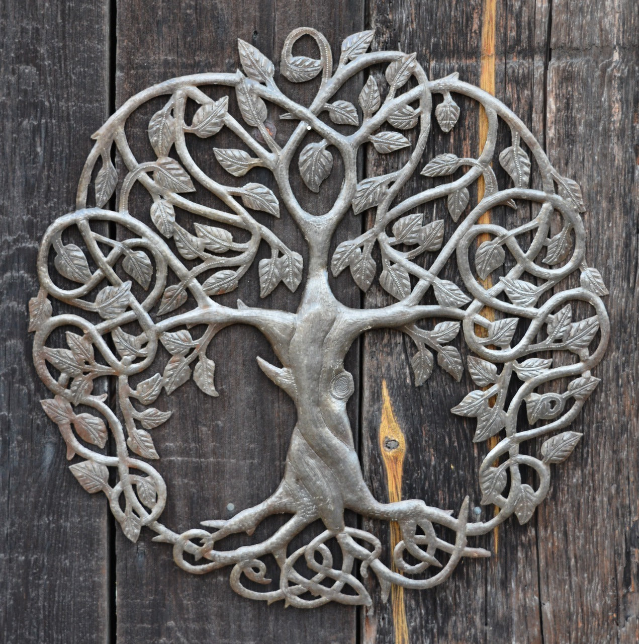 23" Tree of Life Metal Wall Art, Celtic Knot Symbol Design, Indoor Outdoor Display