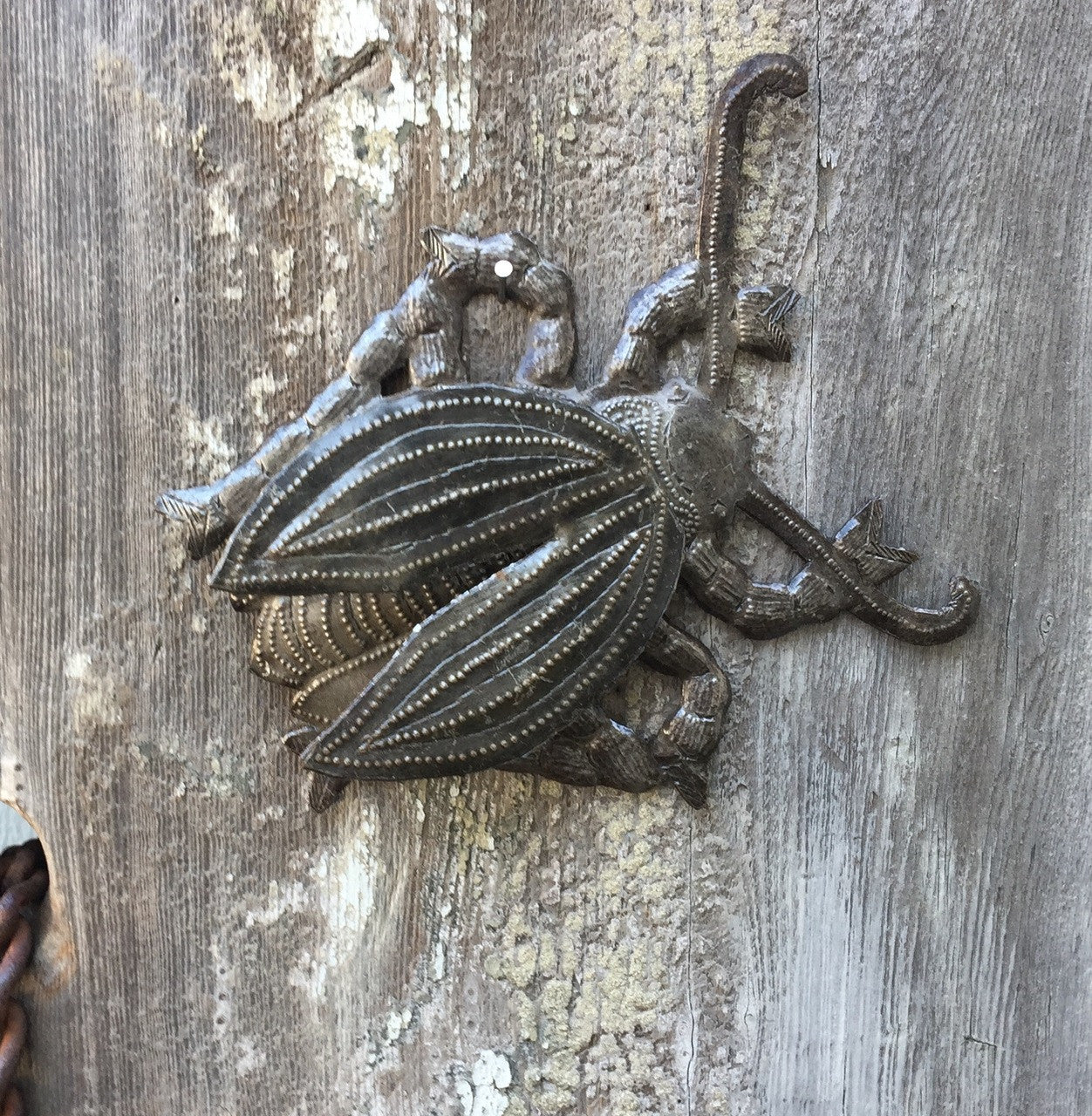 Garden Beetle Metal Art, Decorative Wall Hanging Art 5.5"