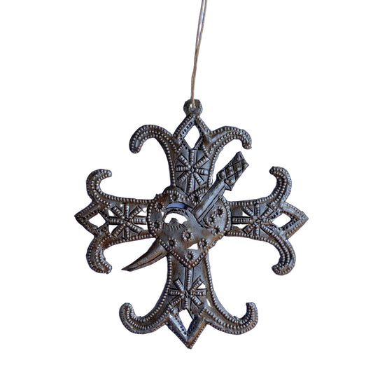 Haitian Art-inspired Veve Design, Erzuilie Freda Voodoo Design, Handmade Metalwork Ornaments, 4 Inches