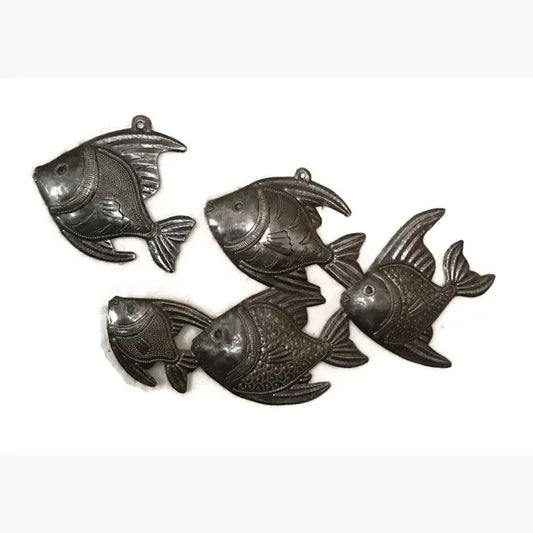 Small Decorative Fish, Metal Wall Hanging 14" x 8"