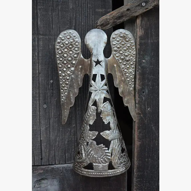 Nativity Scene, Standing Angel 14" x 7" x 4"