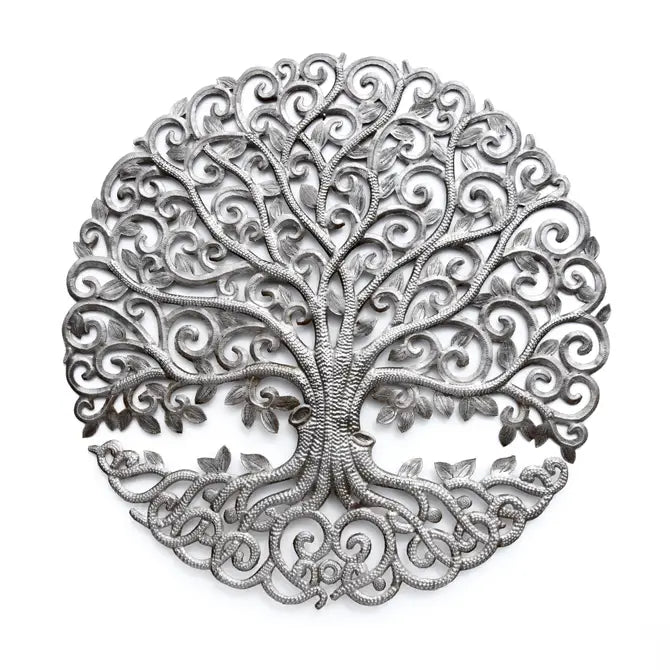 23" Haitian Metal Elegance Tree of Life,  Wall Decor 