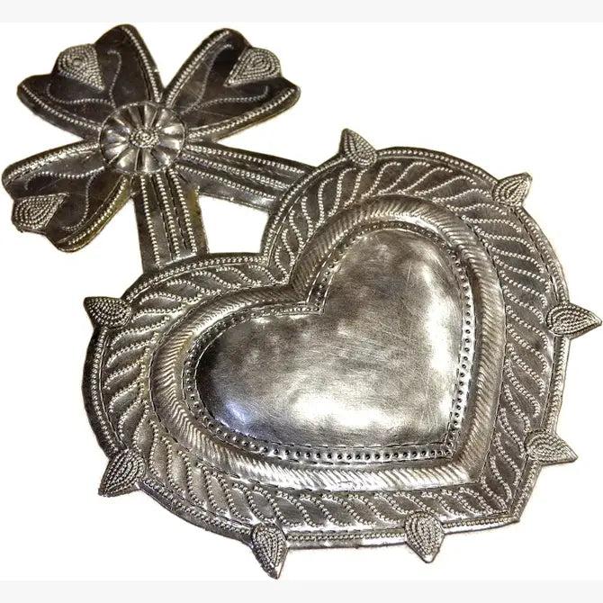 Heart, Inspirational Wall Decor, Handmade Metal Haiti 7 x 9