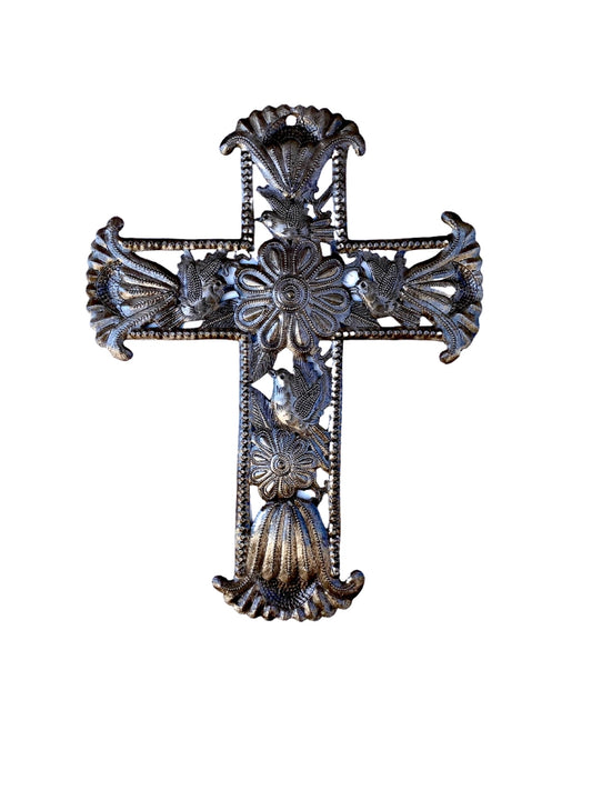 Metal Cross Home Decor, Folkart Religious Cross, Sacred Wall
