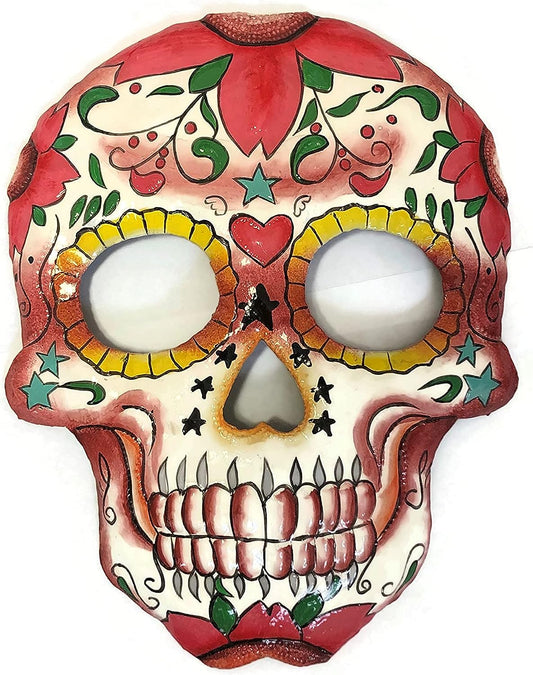 Sugar Skull Metal Sculpture Haiti 7.75" x 9.75"