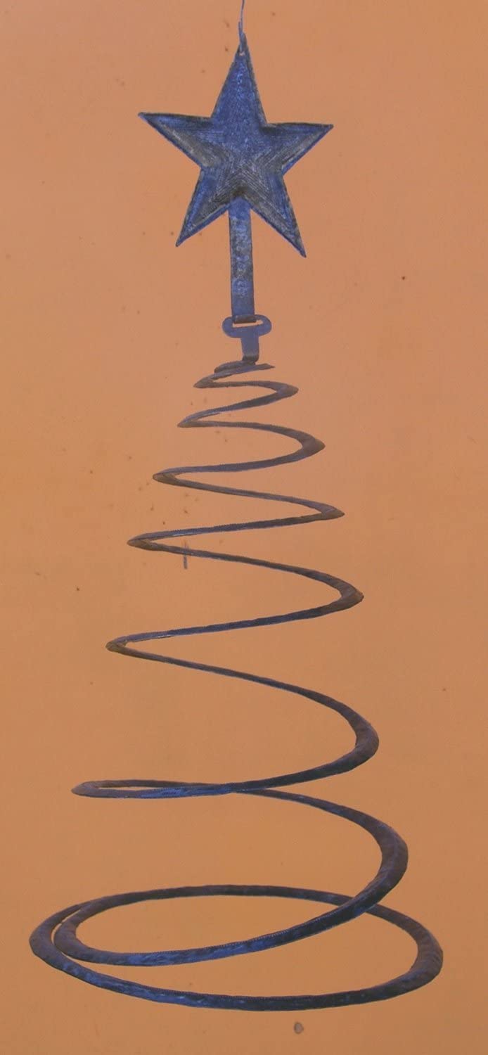 Hanging Spiral Christmas Tree Indoor and Outdoor 14"x Hang