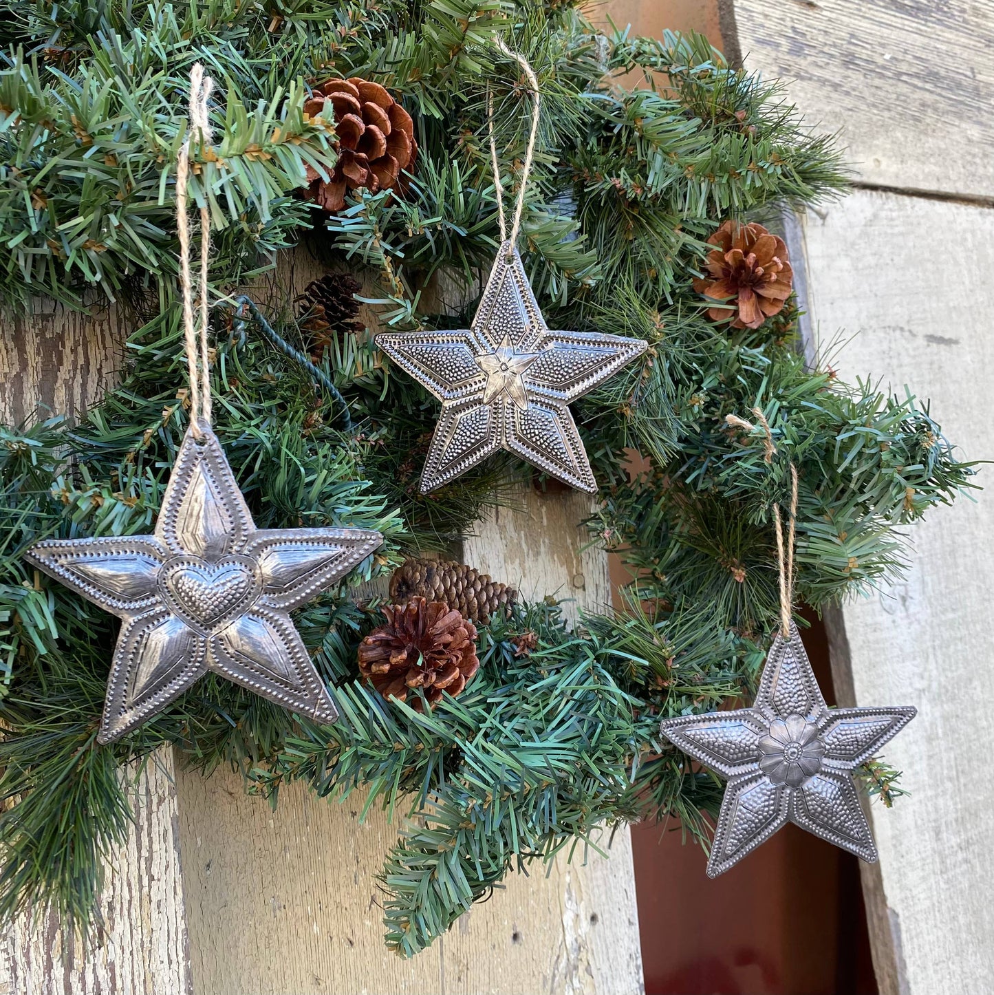 Christmas Tree Ornaments, Star, $3.25 ea. set of 3, 4.5"