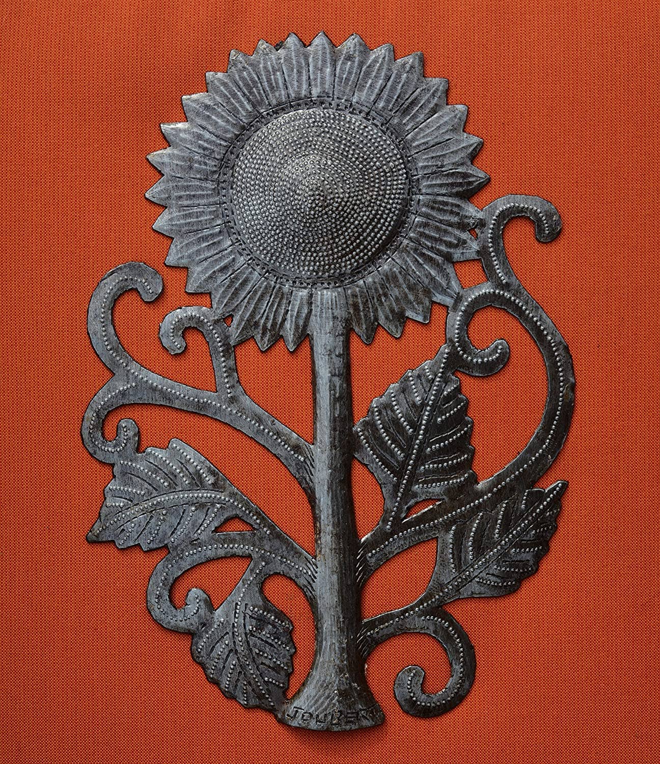 Garden Sunflower, Handmade Metal Art, 8" x 11"