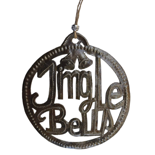 5.5" Handmade Jingle Bells Ornament, Fair Trade, Recycled