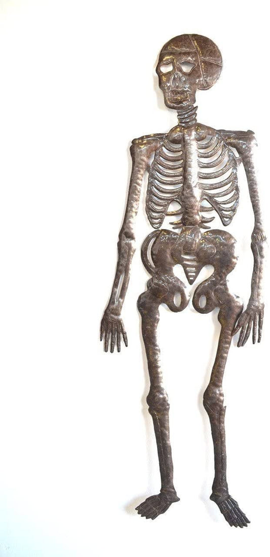 Large Hanging Skeleton, Day of the Dead, Folk Art 17" x 51"