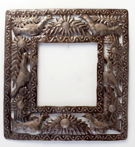 Small Metal Frame with Birds, 15.75"X17"