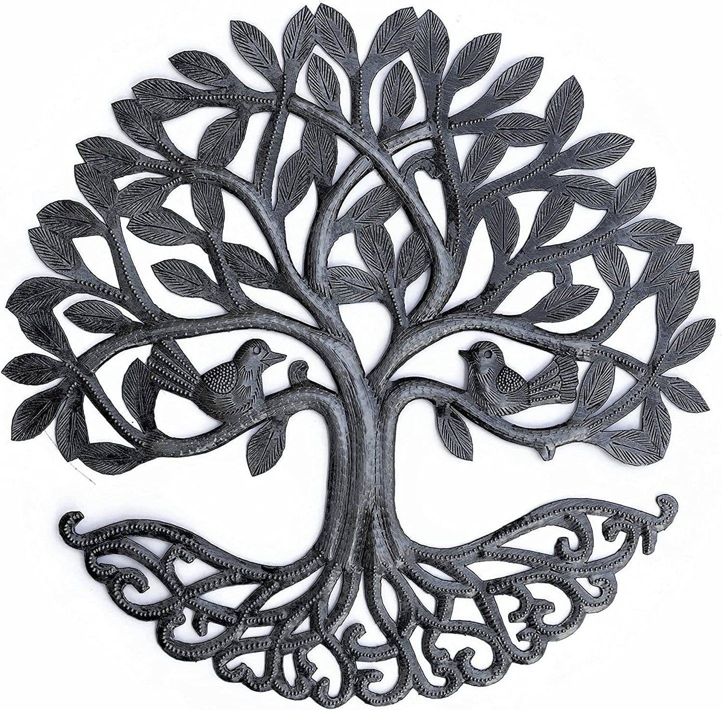 Metal Tree of Life, Garden Art, Handmade, Fair Trade 13"x13", Decorative Metal Plaques