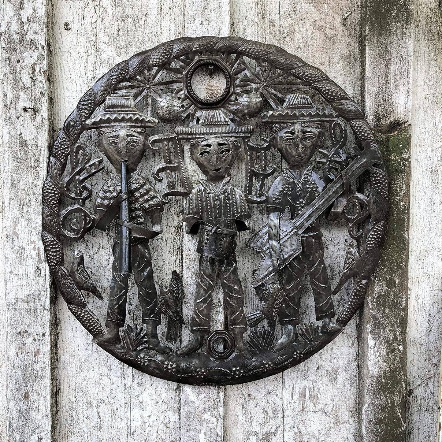 23" Music, Boys in the Band, Old Barrel Lid, Haitian Art