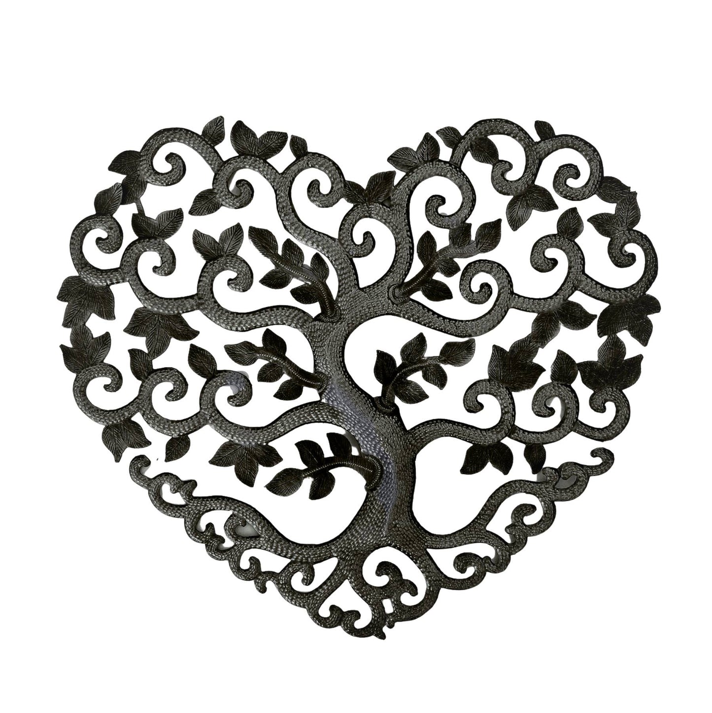 17" Heart Shaped Tree of Life, Handmade Spring Decor, Haiti