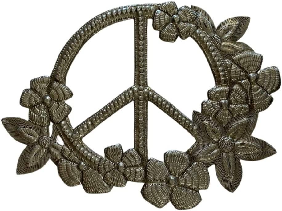 Peace and Flowers, Haiti Fair Trade, Metal Wall Art