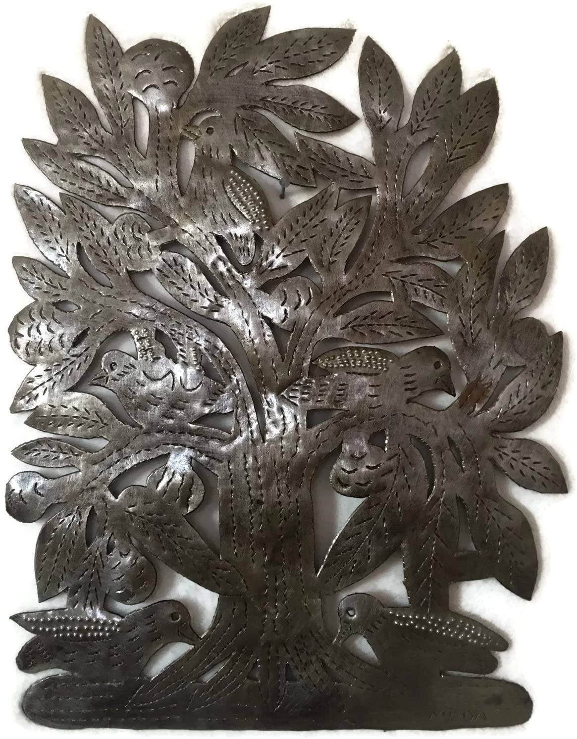 Haitian Metal Tree of Life, Primitive Style, Handmade, Indoor Outdoor Home Decor