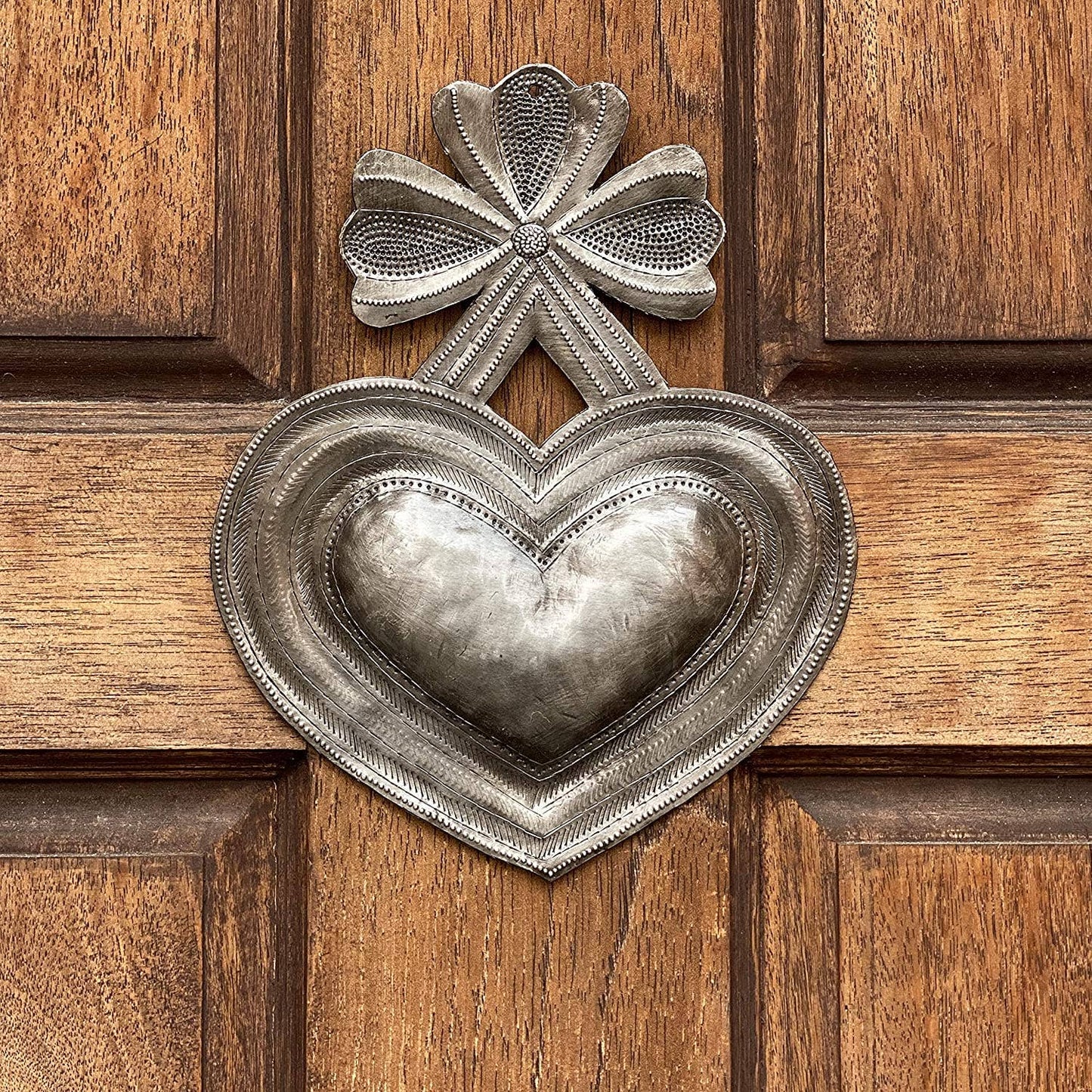 Heart, Inspirational Wall Decor,Handmade Metal Haiti 7 x 9