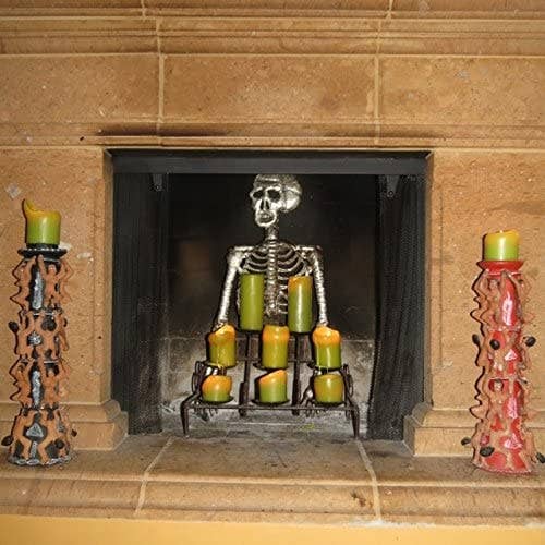 Large Hanging Skeleton, Day of the Dead, Folk Art 17" x 51"