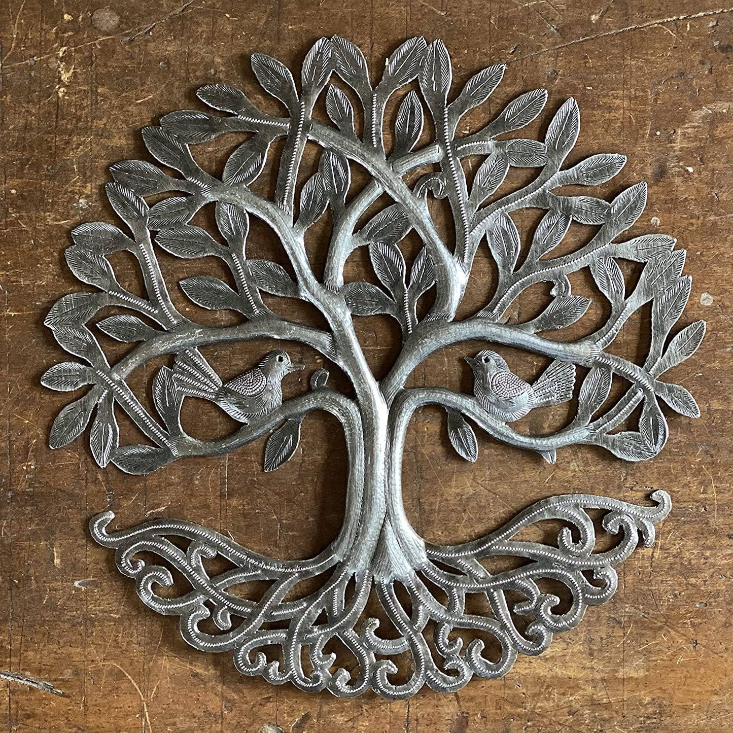 Metal Tree of Life, Garden Art, Handmade, Fair Trade 13"x13", Decorative Metal Plaques