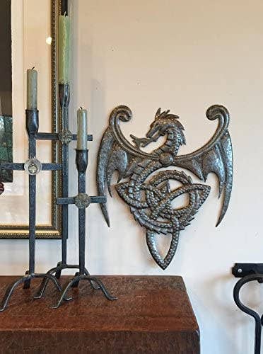 14.5" x 17" Dragon, Metal Art, Mythical, Celtic, and Gothic