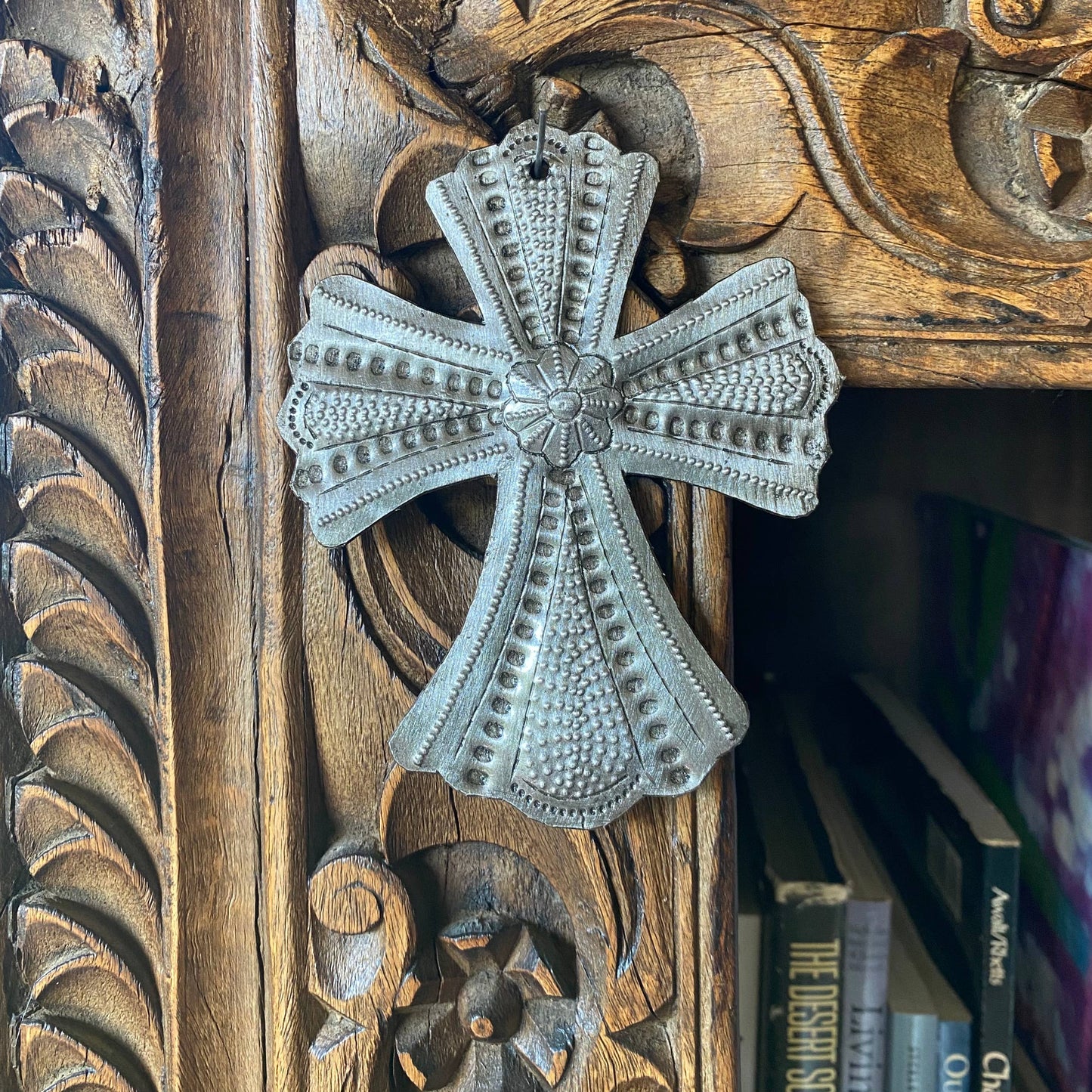 Set of 3 Hand Hammered Metal Wall, Crosses Fair Trade 4"x5"