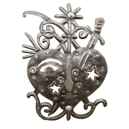 Handmade in Haiti from Recycled Steel Barrels, Veve 10"x14"