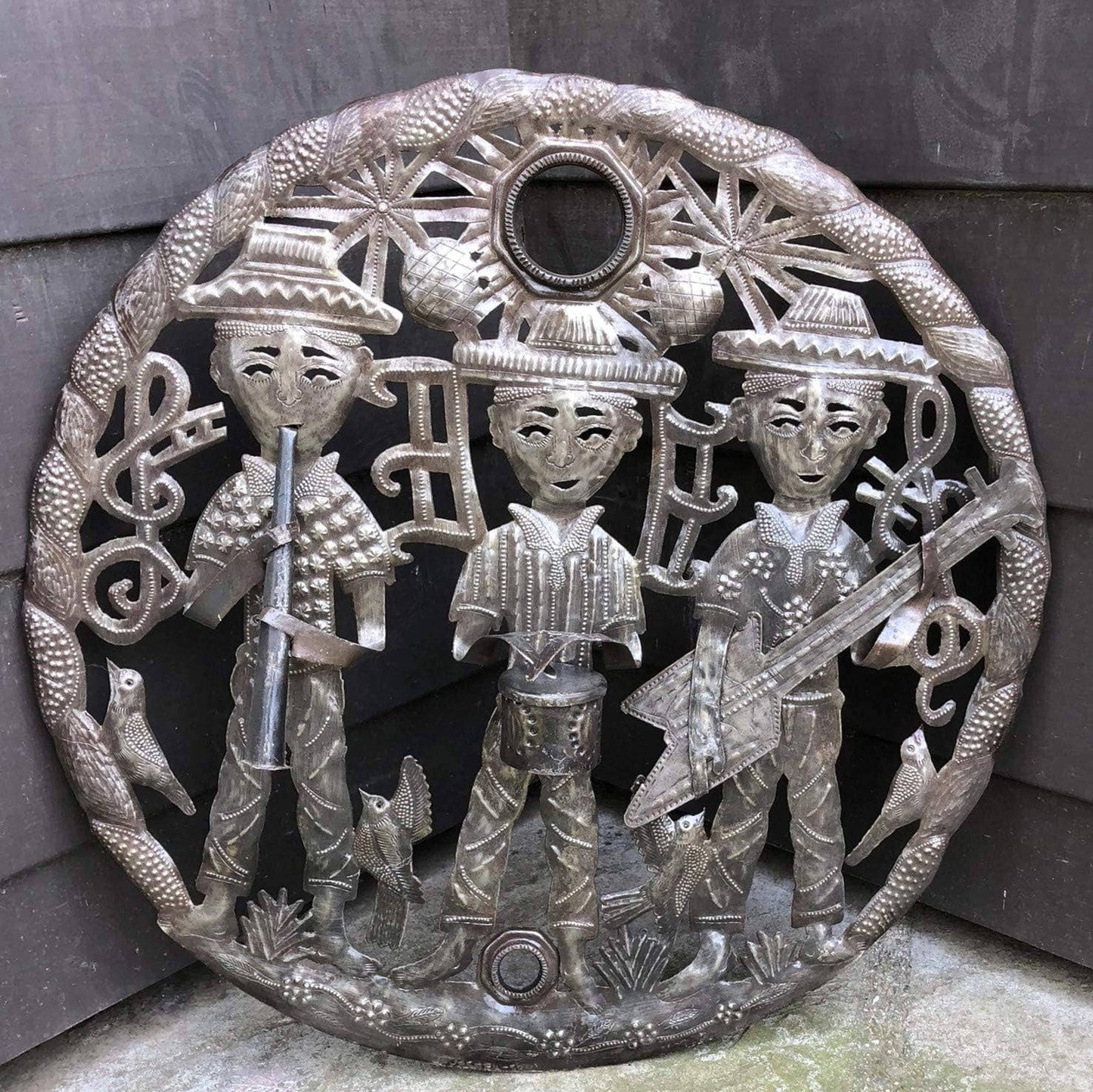 23" Music, Boys in the Band, Old Barrel Lid, Haitian Art