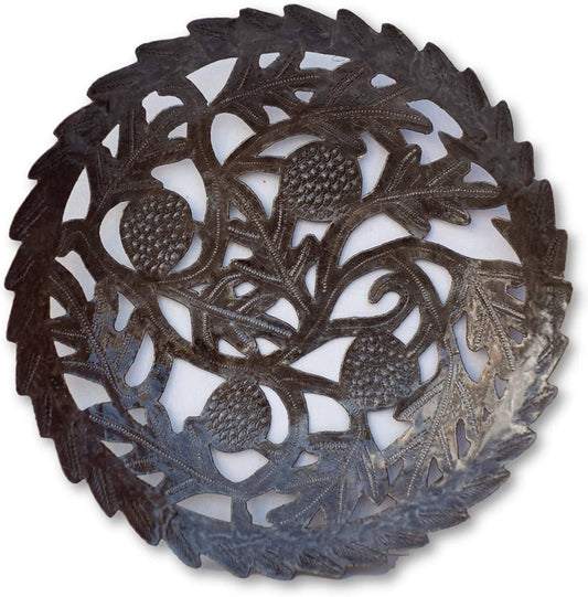 Decorative Bowl, Hand Cut Design, Recycled, Fair Trade 11.5"