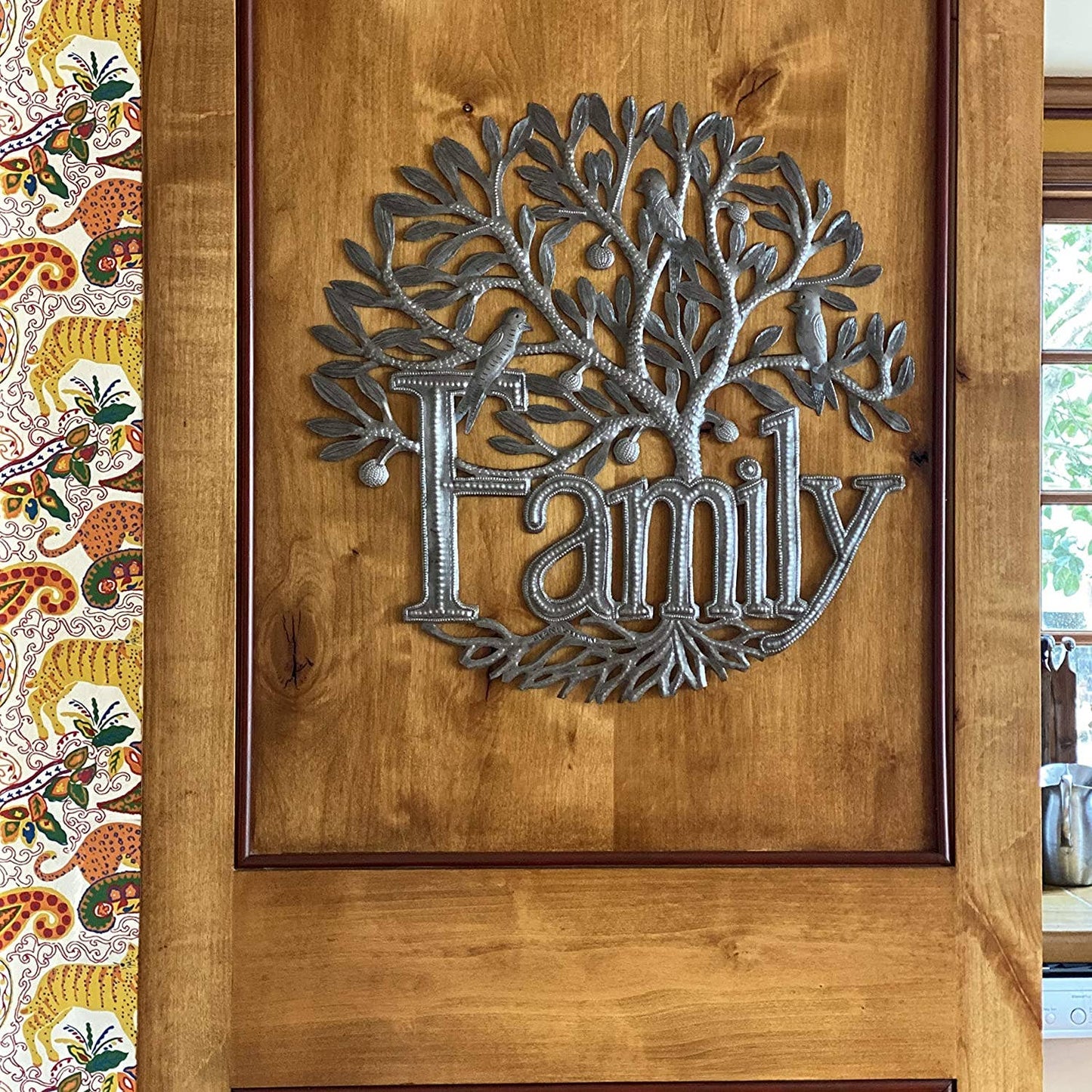 Family Wall Sign, Metal Hanging Artwork, Tree of Life, Handmade, Home Decor, Living Room, Kitchen