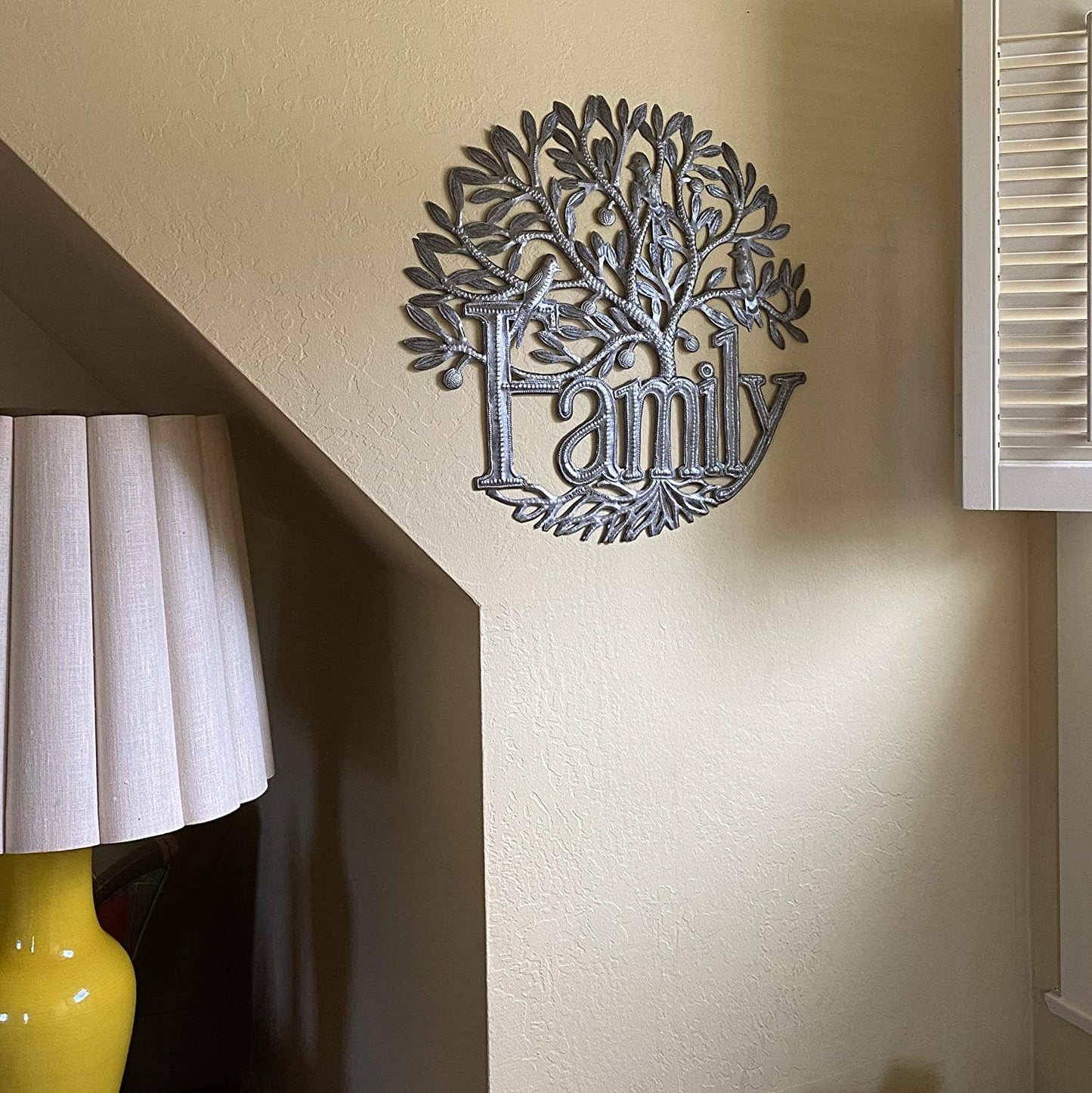 Family Wall Sign, Metal Hanging Artwork, Tree of Life, Handmade, Home Decor, Living Room, Kitchen