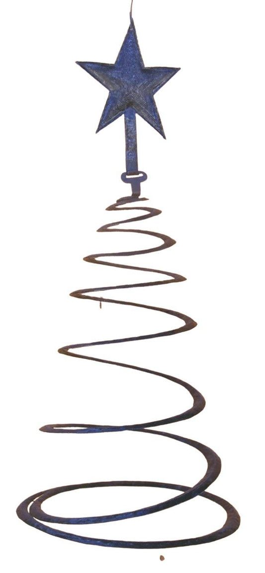 Hanging Spiral Christmas Tree Indoor and Outdoor 14"x Hang